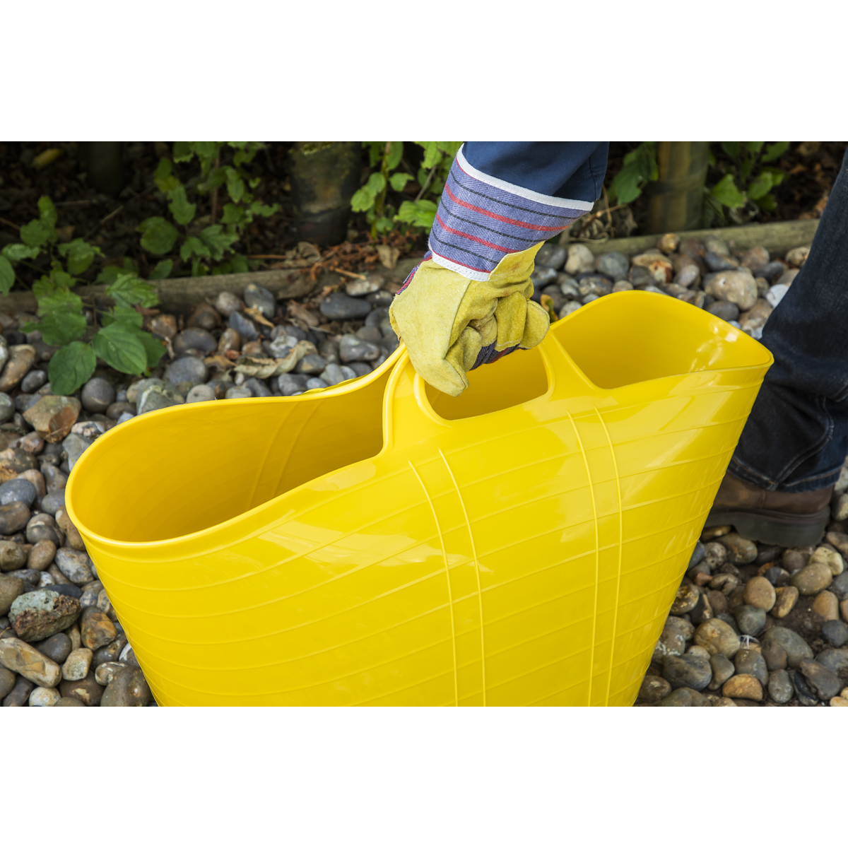 Sealey Heavy Duty 40L Flexi Tub With Strong Carry Handles 40 Litre Yellow SFT40Y