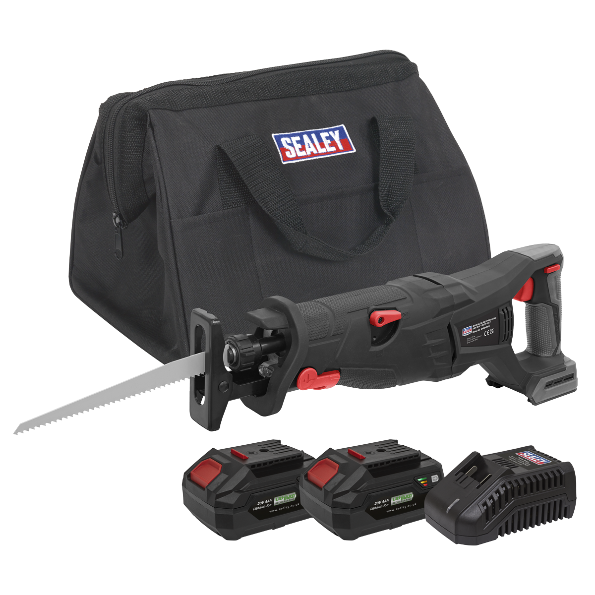 Sealey 20V 4Ah SV20 Series Brushless Reciprocating Saw 20V Kit CP20VRSXKIT