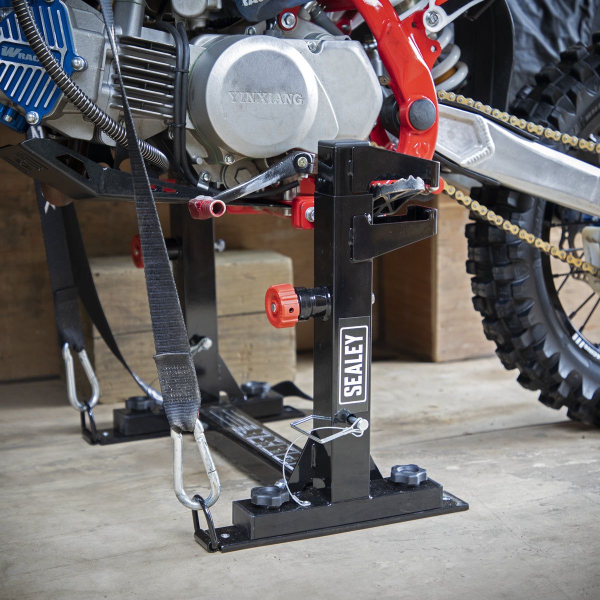 Sealey Motocross Bike Fast Lock Tie Down System With Mounting Plates SPL01