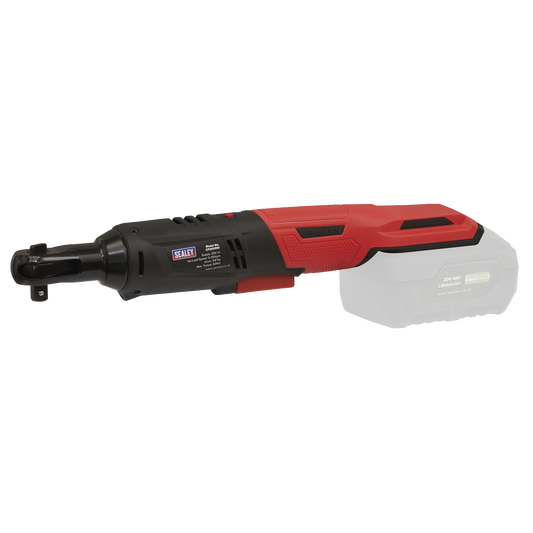 Sealey Ratchet Wrench 20V 3/8" Square Drive 60Nm 0-250rpm - Body Only CP20VRW