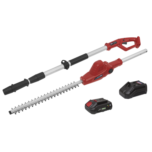 Sealey 20V 2Ah SV20 Series Telescopic Cordless Hedge Trimmer Kit CP20VTP01