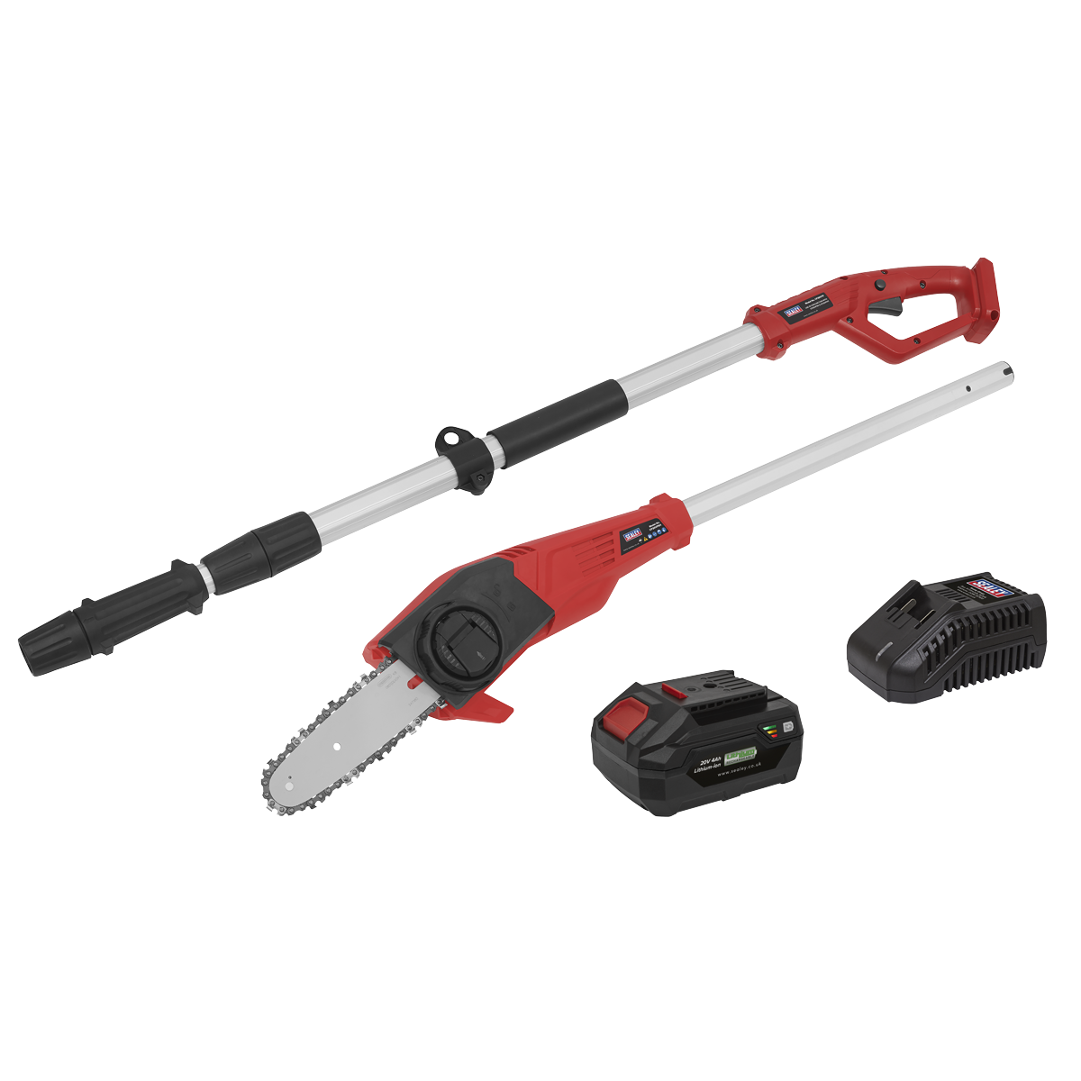 Sealey 20V 4Ah SV20 Series Telescopic Cordless 20cm Chainsaw Kit CP20VTP02
