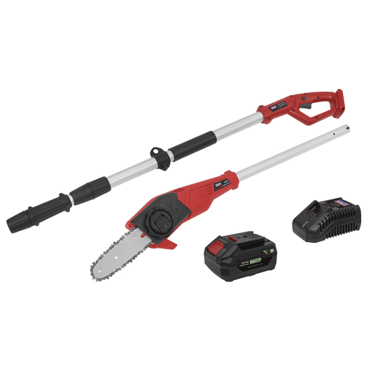 Sealey 20V 4Ah SV20 Series Telescopic Cordless 20cm Chainsaw Kit CP20VTP02