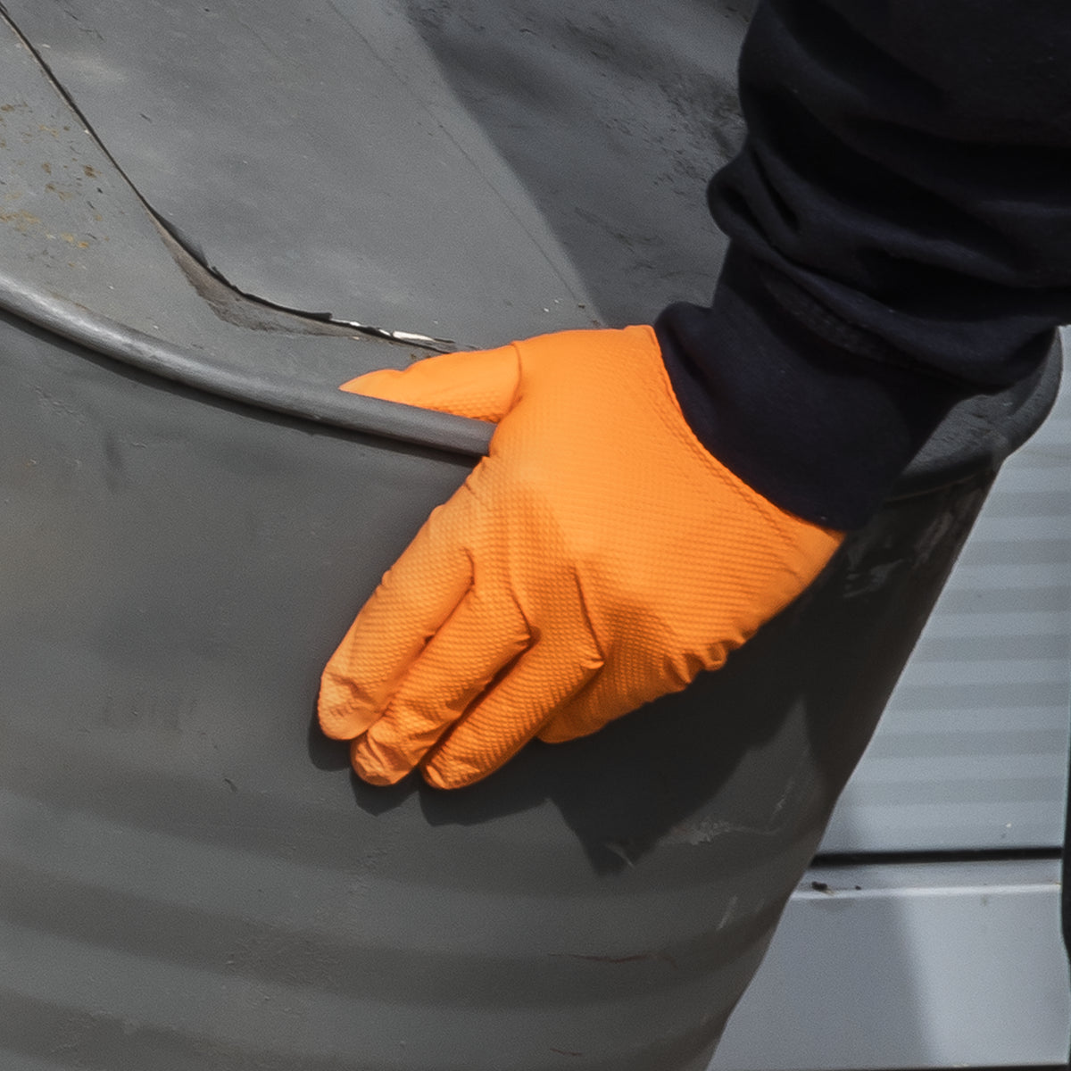 Sealey Orange Diamond Grip Extra Thick Nitrile Powder Free Gloves SSP56XL