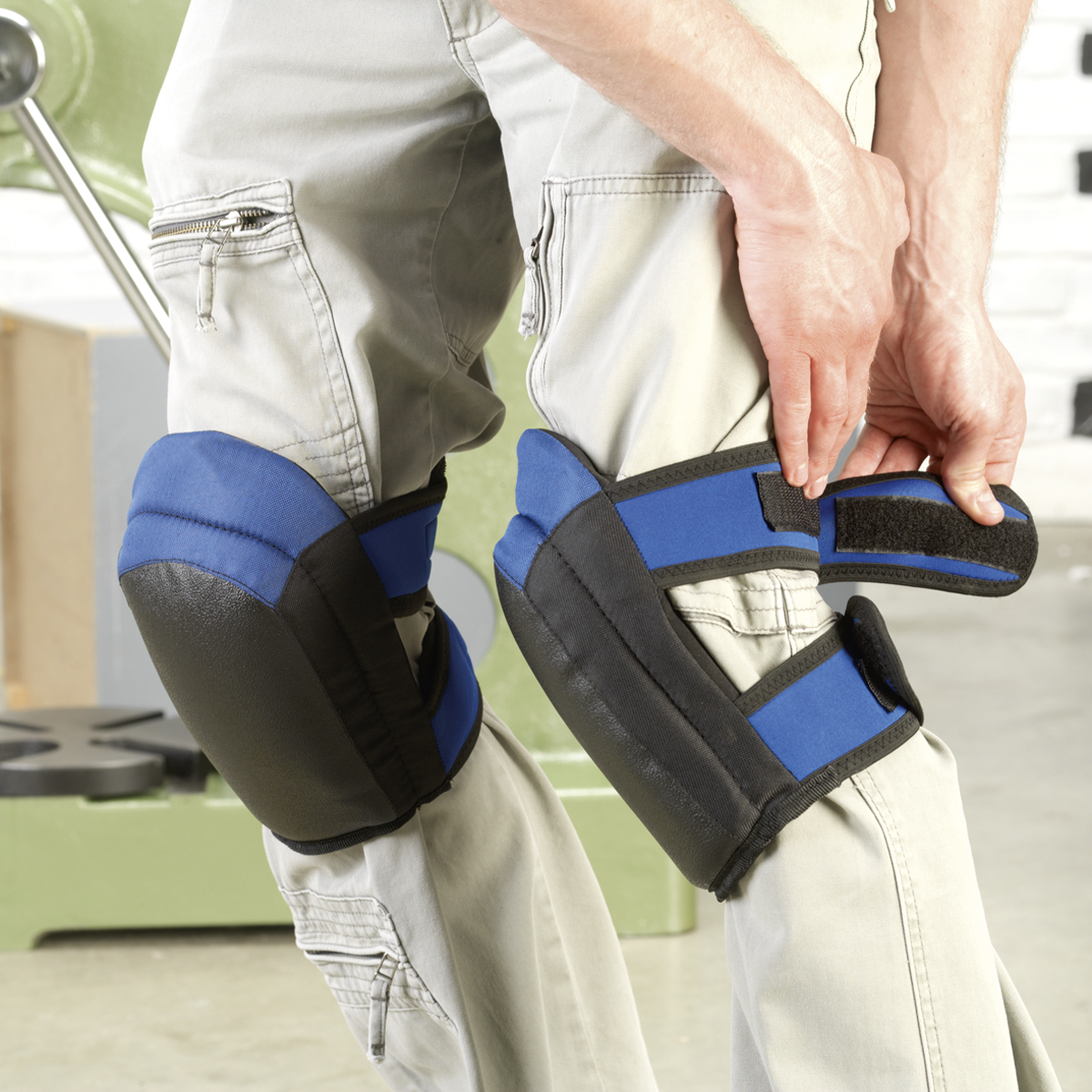 Sealey Heavy Duty Double Gel Knee Pads Support Safety Protectors - Pair SSP63