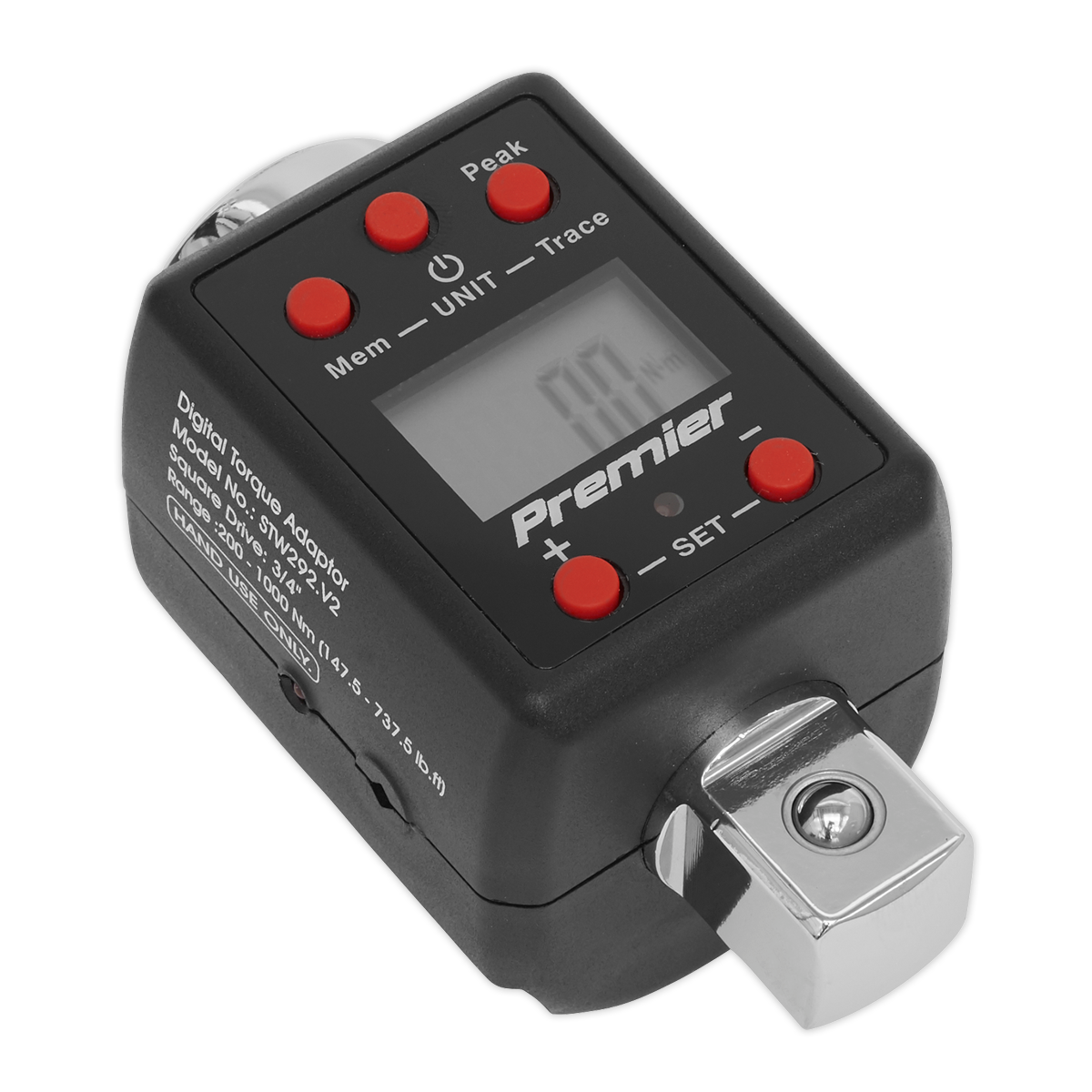 Sealey 3/4" Square Drive Digital Torque Adaptor LCD Display 200-1000Nm STW292