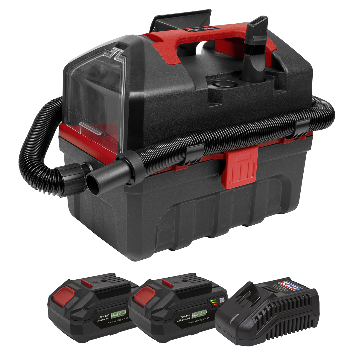 Sealey Cordless Wet Dry Vacuum Kit 2 Batteries 20V 4Ah SV20 CP20VWDVKIT