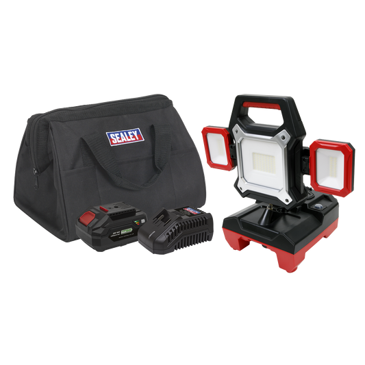 Sealey SV20 Series Worklight Kit 20V 4Ah 2 In 1 SMD LED 4000lm CP20VWLKIT1
