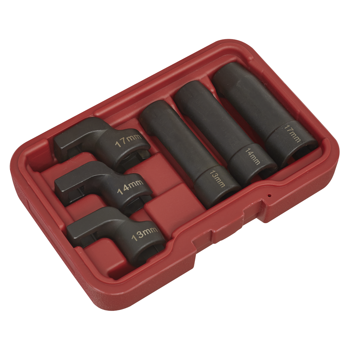 Sealey EGT Sensor Socket Set 6 Point 3/8" Square Drive - 6 Pieces Tool SX0321