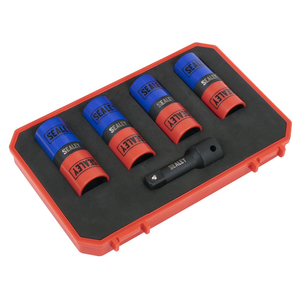Sealey Alloy Wheel Double Ended Impact Socket Set 1/2" Square Drive 5 pc SX1820S