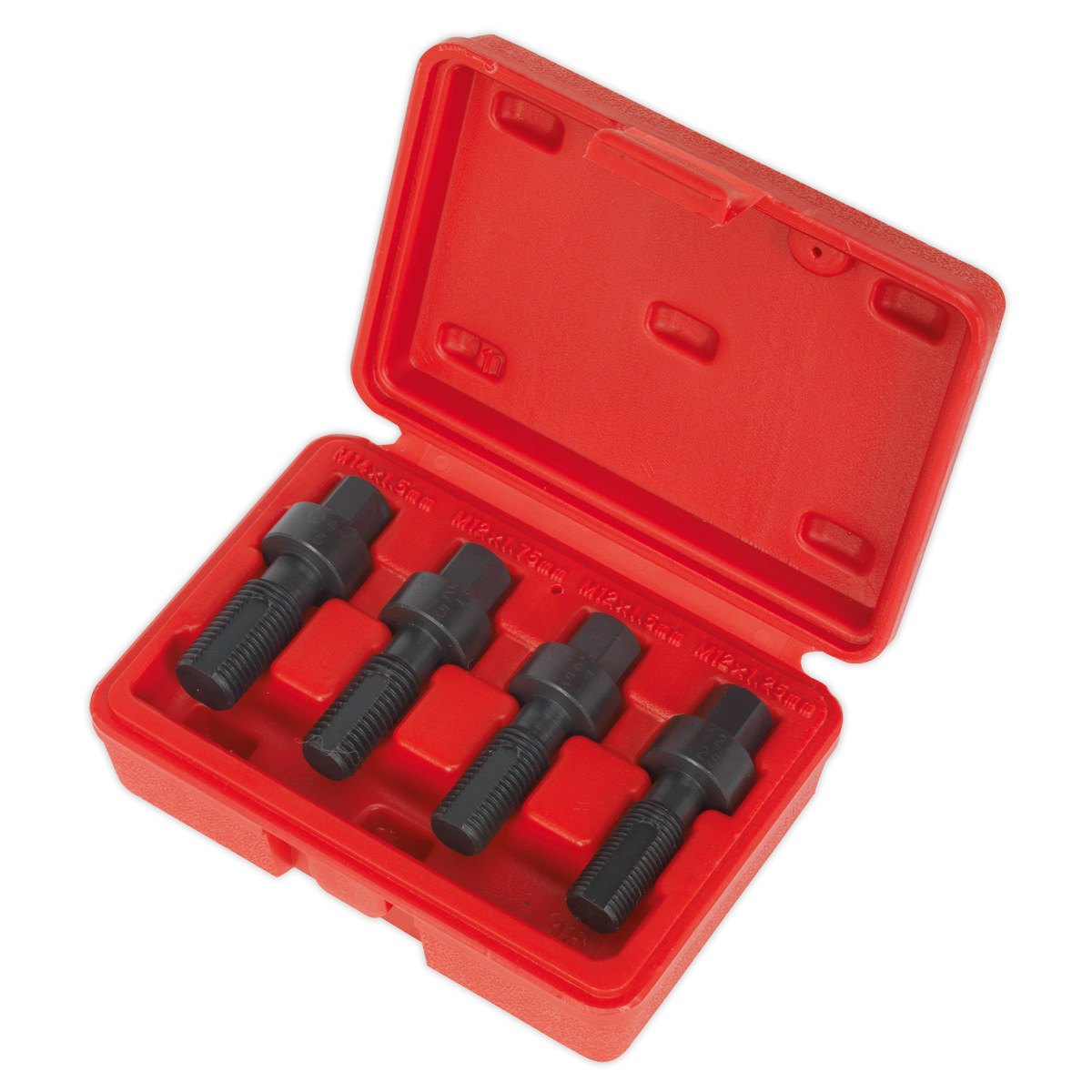 Sealey Wheel Bolt Thread Chasers M12 & M14 + Case For 12mm Socket Spanner SX205