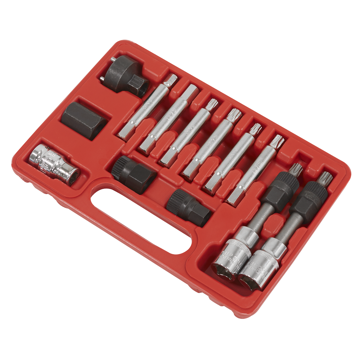 Sealey Alternator Freewheel Removal Set With Combined Socket Bits 13 Piece SX401