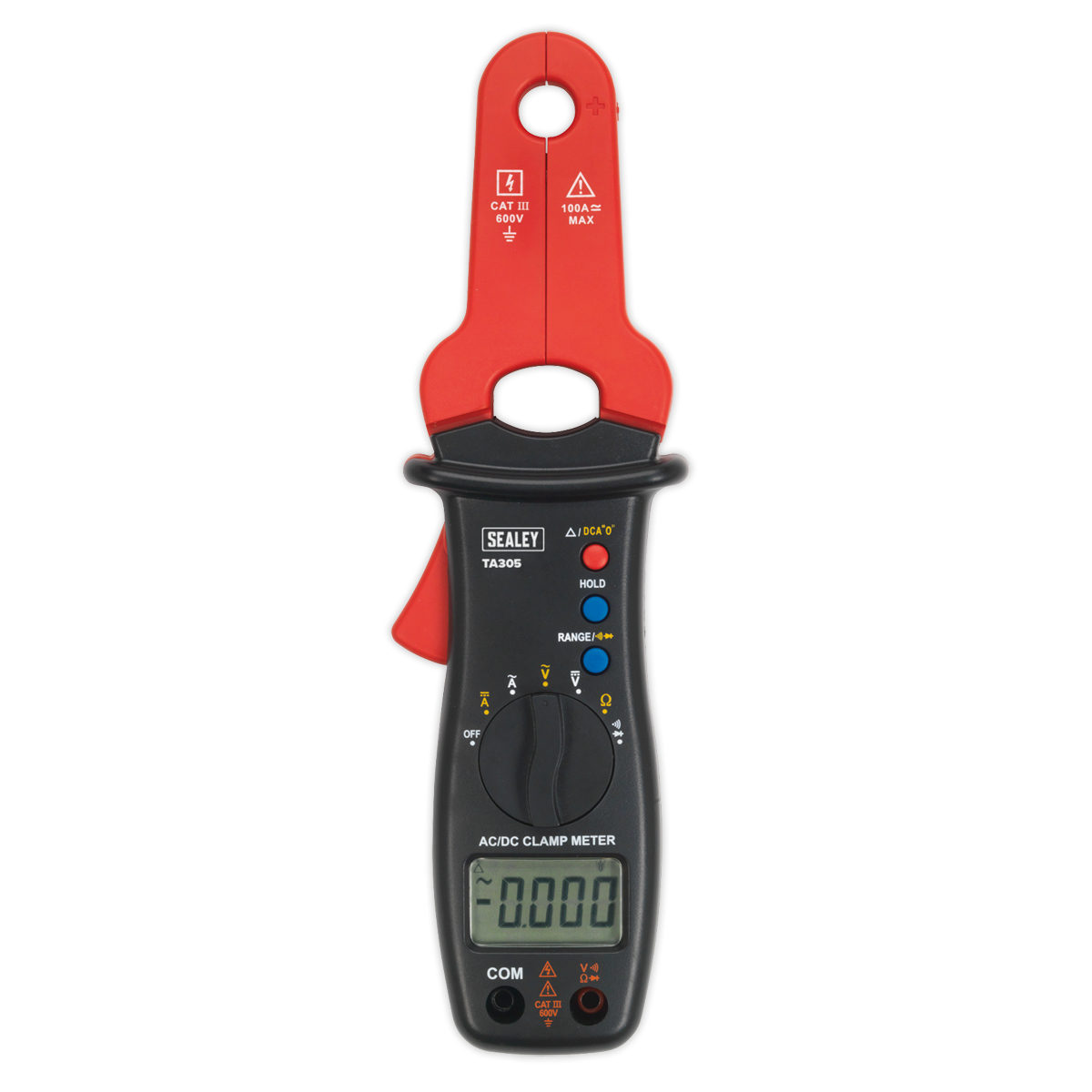 Sealey AC/DC Automotive Electrician Clamp Meter & Multimeter Red/Black TA305