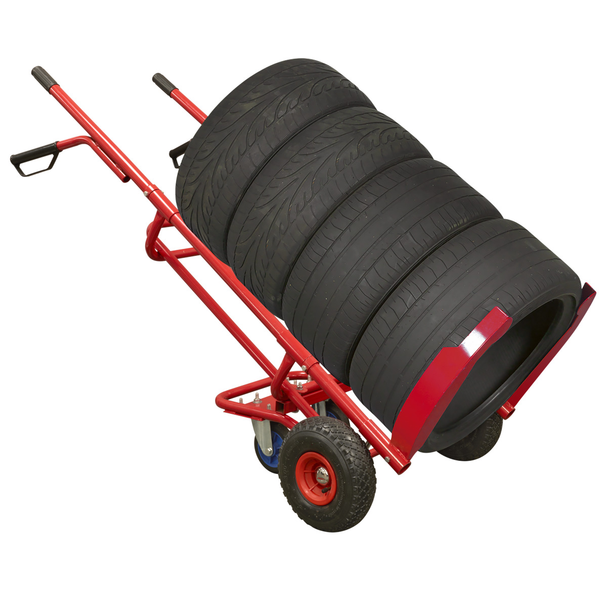 Sealey Tyre Transport Trolley 200kg Capacity Tubular Steel Construction TH003