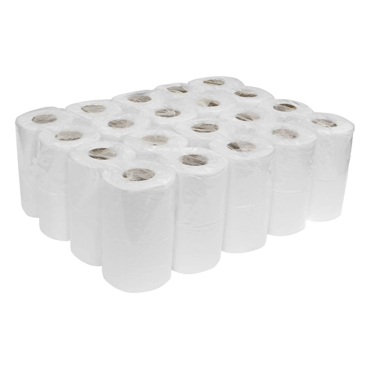 Sealey Plain White 40 Toilet Rolls Embossed 2 Ply Pack of 4 x 10 Pieces TOL40