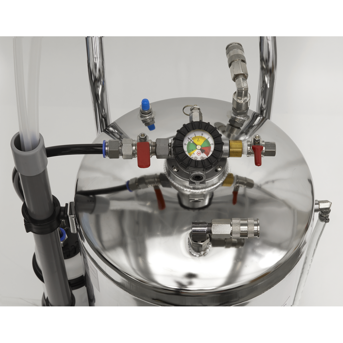 Sealey Air Operated Fuel Drainer With Venturi Type Suction Stainless 40L TP200S