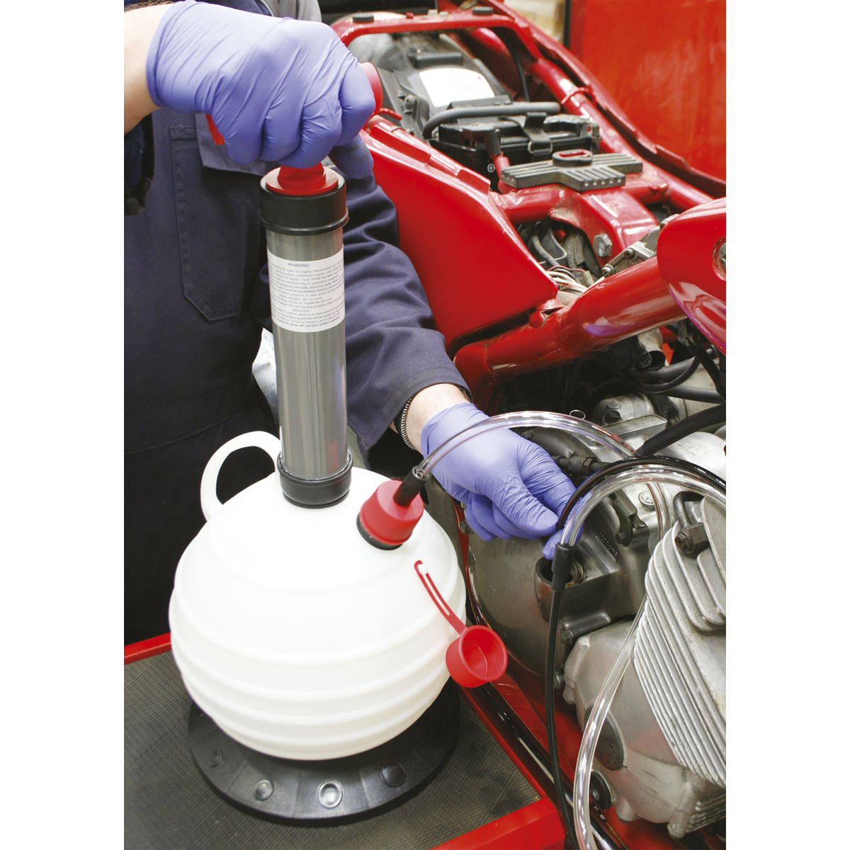 Sealey Vacuum Oil & Fluid Extractor Manual With 2.1m Suction Probe 5.5L TP696