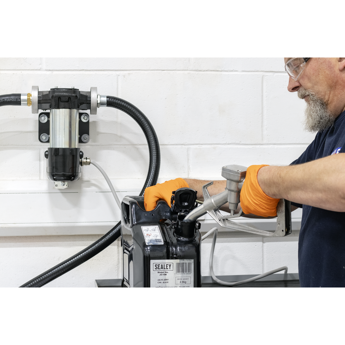 Sealey Diesel & Fluid Transfer Pump With Battery Clips 24V High Volume TP9824
