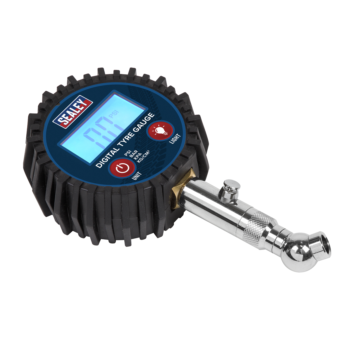 Sealey Digital Tyre Pressure Gauge With Swivel Head & Quick Release TST001