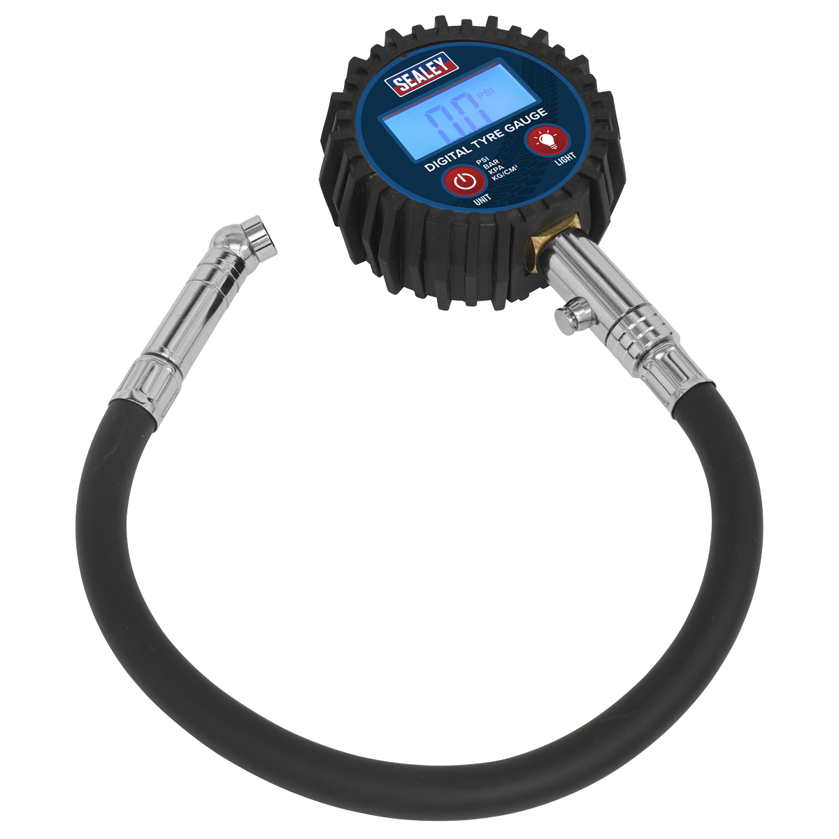 Sealey Digital Tyre Pressure Gauge With Push-On Connector 0-150 PSI TST002