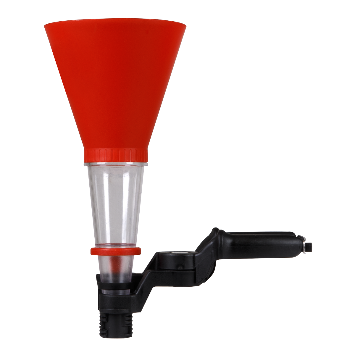 Sealey Universal Oil Funnel With Clamp & Transparent Lower Chamber 2pc UOF2