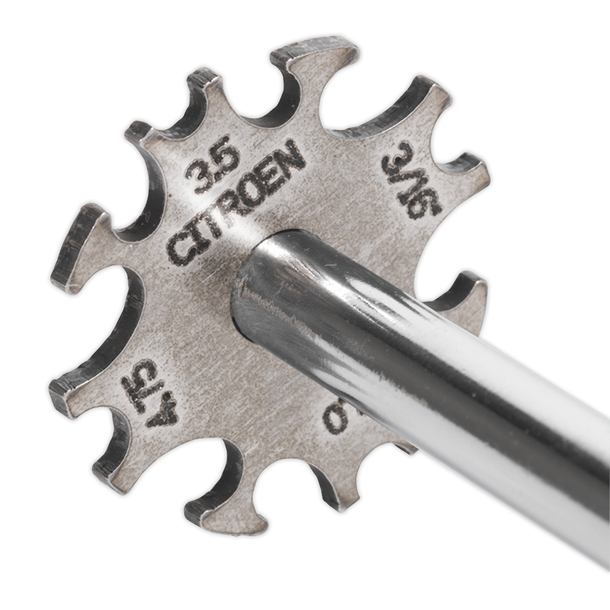 Sealey Brake & Fuel Pipe Inspection Tool 12 Edges 3.5mm 4mm 4.75mm 3/16" VS0210
