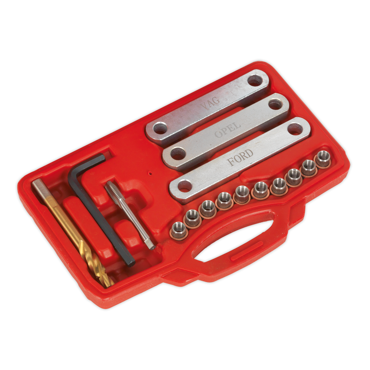 Sealey Brake Calliper Thread Repair Kit With Three Alignment Plates VS0462