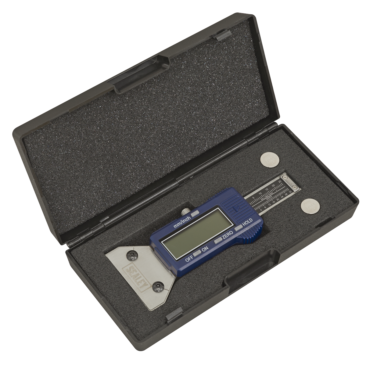 Sealey Digital Tyre Tread Depth Gauge Pin Tip 11mm Digits In LCD Display VS0565