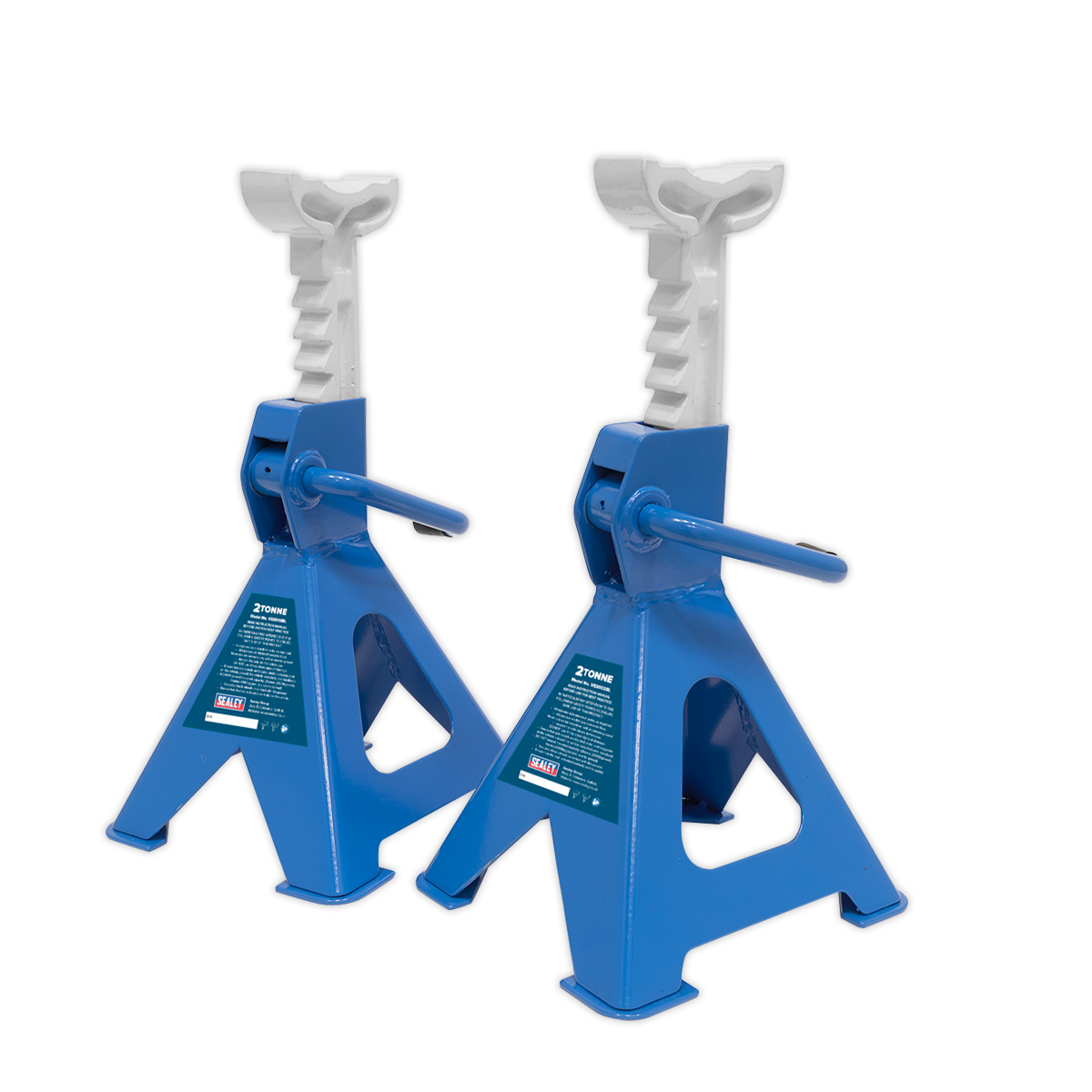 Sealey Load Axle Stands 2 Tonne Capacity per Stand Ratchet Type Blue VS2002BL