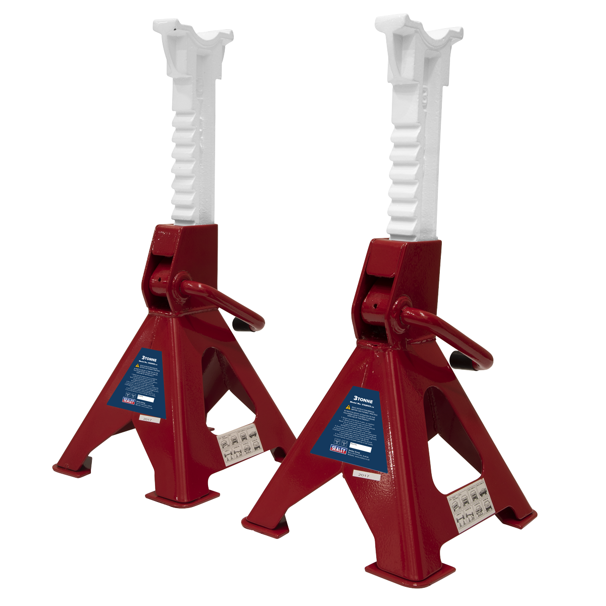 Sealey Load Axle Stands 3-Tonne Capacity/Stand 6-Tonne/Pair Ratchet Type VS2003
