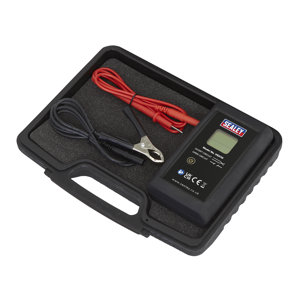 Sealey Multi Voltage Glow Plug Tester For Diesel Engines With Storage Case VS270