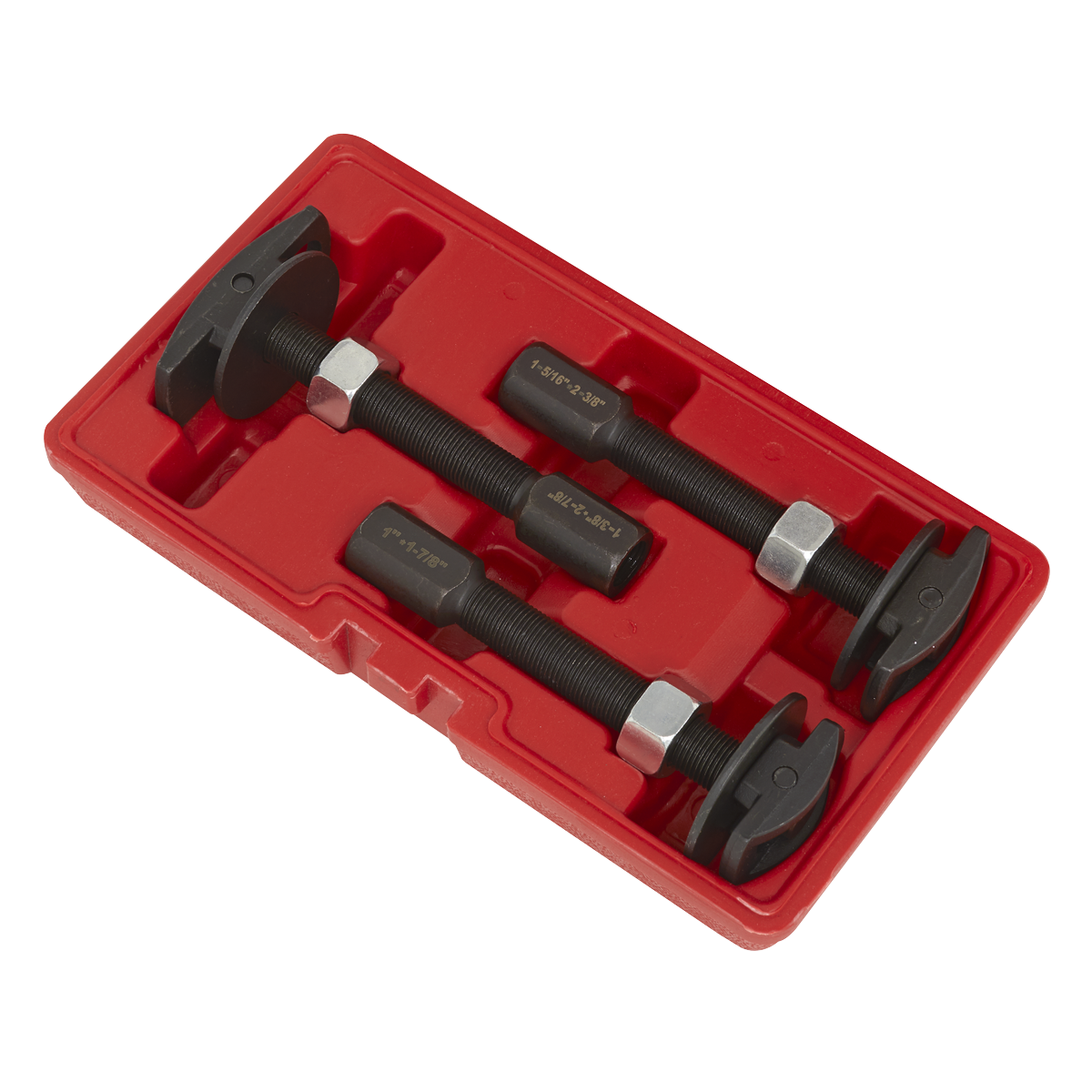 Sealey Axle Bearing Puller Set 3 Pieces Removal Storage Case 20 24 30mm VS7033