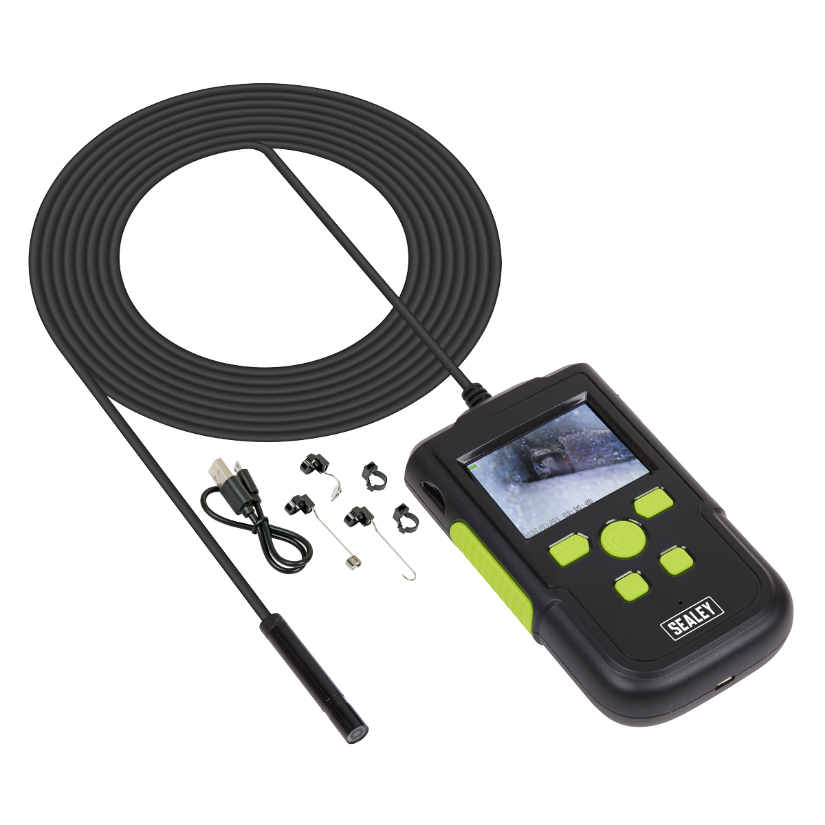 Sealey Ø8mm Camera Video Borescope With 60mm Colour LCD Screen 2m Cable VS8111