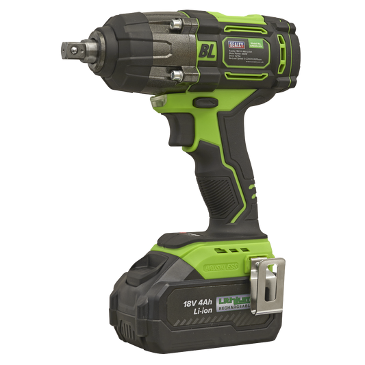 Sealey Cordless Impact Wrench 18V 4Ah Lithium-Ion 1/2" Square Drive CP650LIHV