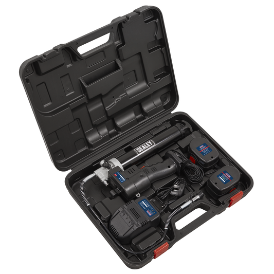 Sealey 12V Cordless Grease Gun With LCD Battery Condition Indicator CPG12V