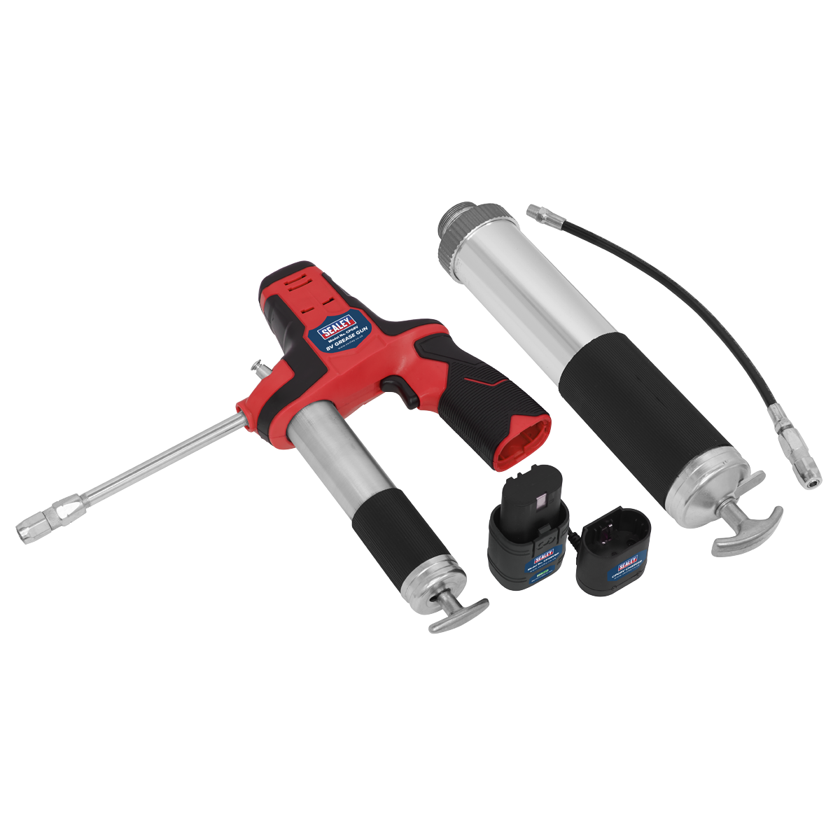Sealey Lightweight Versatile Cordless Grease Gun 8V With 2Ah Battery CPG8V