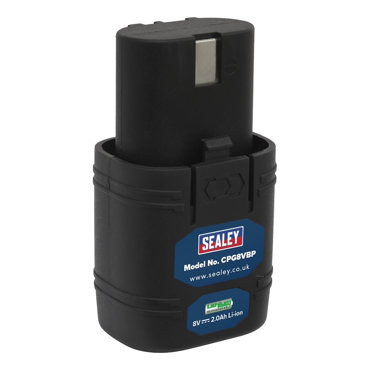 Sealey Power Tool Battery 8V 2Ah Li-Ion For CPG8V Cordless Grease Gun CPG8VBP