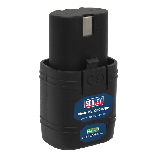 Sealey Power Tool Battery 8V 2Ah Li-Ion For CPG8V Cordless Grease Gun CPG8VBP