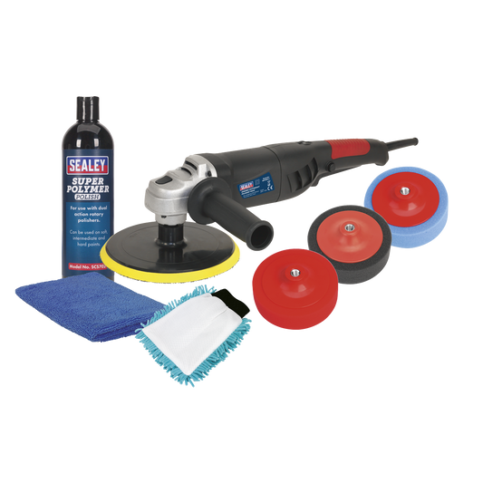Sealey 240V 1100W 180mm Pro Electric Polisher Kit With Side Handle CPK03