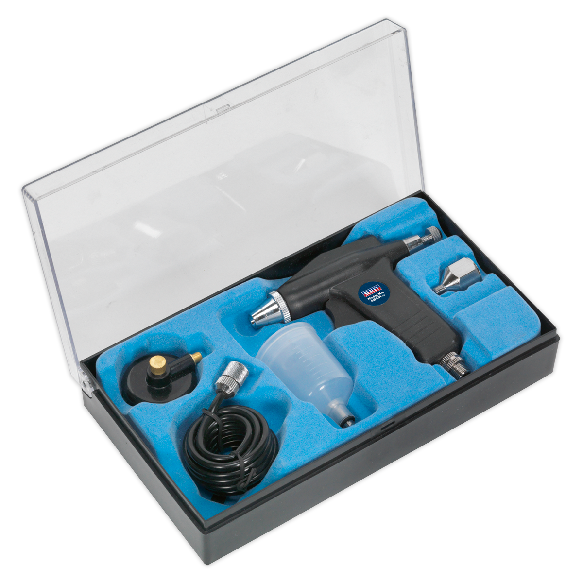 Sealey Air Brush Kit With 1.5m Small-Bore Hose & 1/4" Reduction Nipple AB931