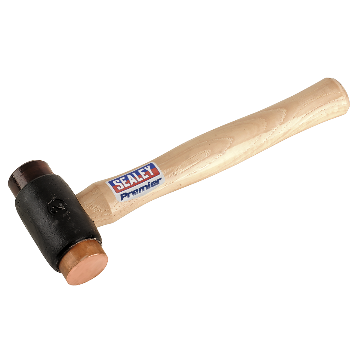 Sealey Electrolytic Copper/Rawhide Faced Hammer With Hickory Shaft 2.25lb CRF25