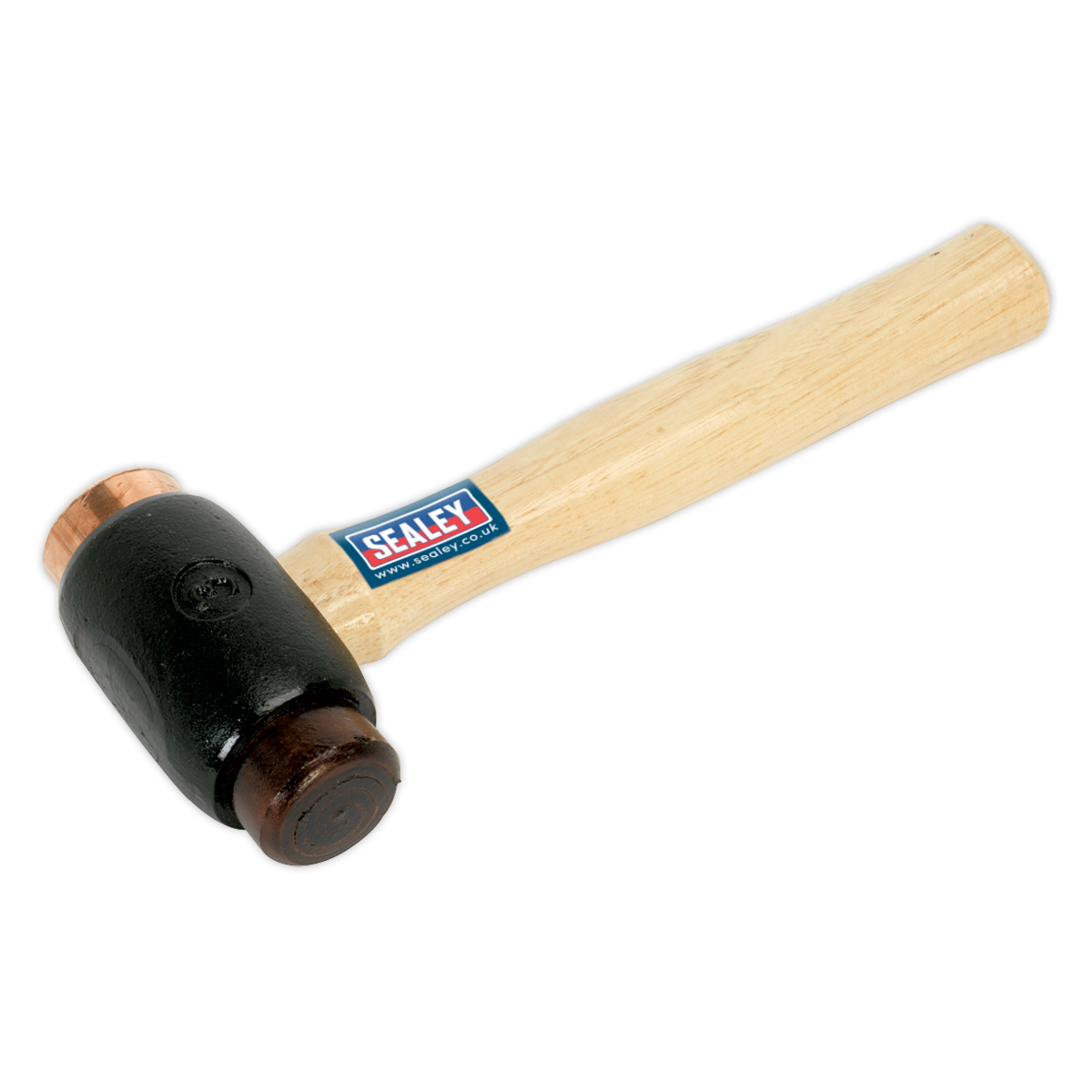 Sealey Electrolytic Copper/Rawhide Faced Hammer With Hickory Shaft 3.5lb CRF35