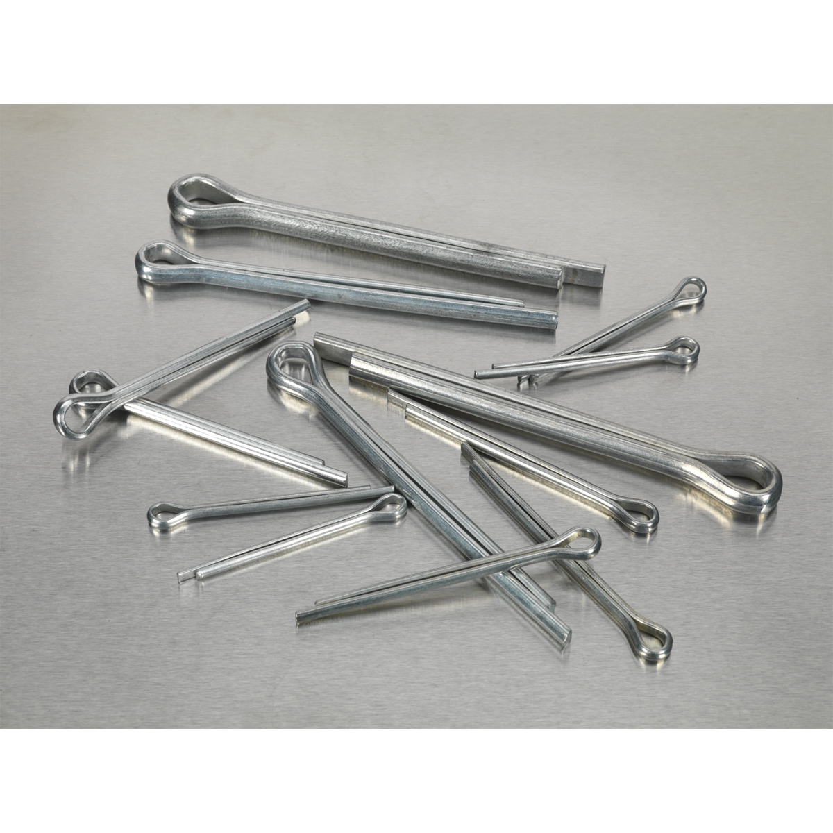 Sealey Split Pin Assortment 230 Pieces Large Sizes Imperial & Metric AB003SP