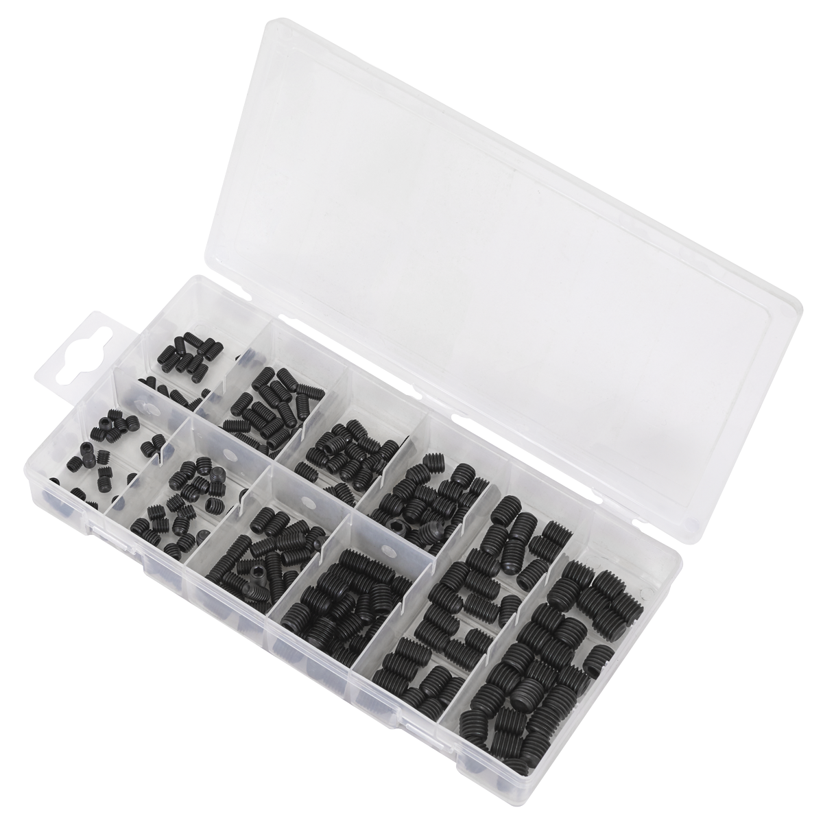Sealey Grub Screw Assortment With Partitioned Box 250 Pcs M4-M10 DIN 916 AB045GS