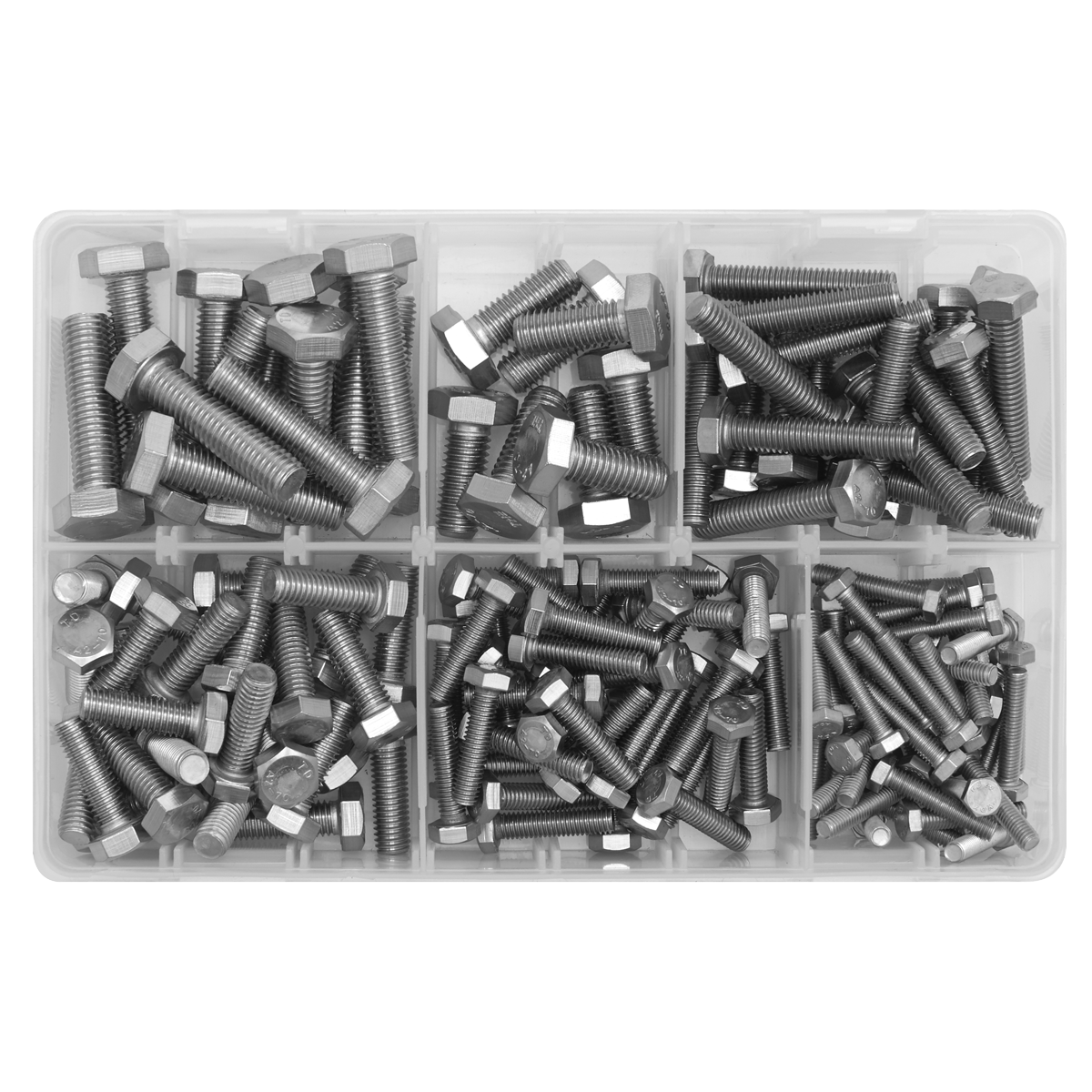 Sealey Stainless Steel Setscrew Assortment 150 Pieces Screws M5-M10 AB078SS