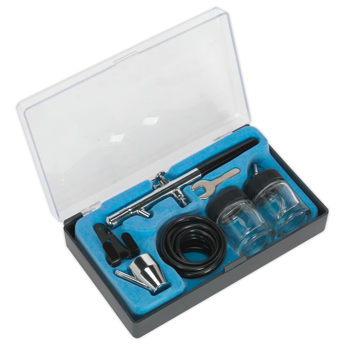 Sealey Air Brush Kit With 1.6m Small-Bore Hose & 1/4" Reduction Nipple AB932
