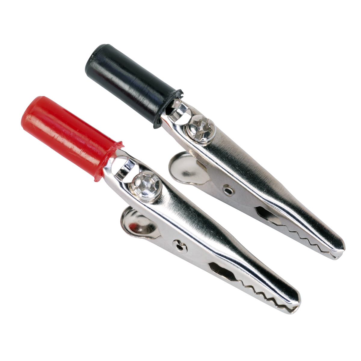 Sealey Crocodile Clip Small Pack of 12 55mm Length 6 Pairs Black & Red CROCSM