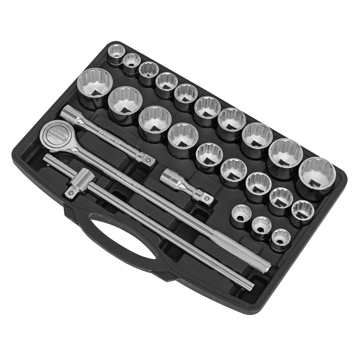 Sealey Socket Set 26 Pcs 3/4" Square Drive 12-Point WallDrive - DuoMetric AK2582