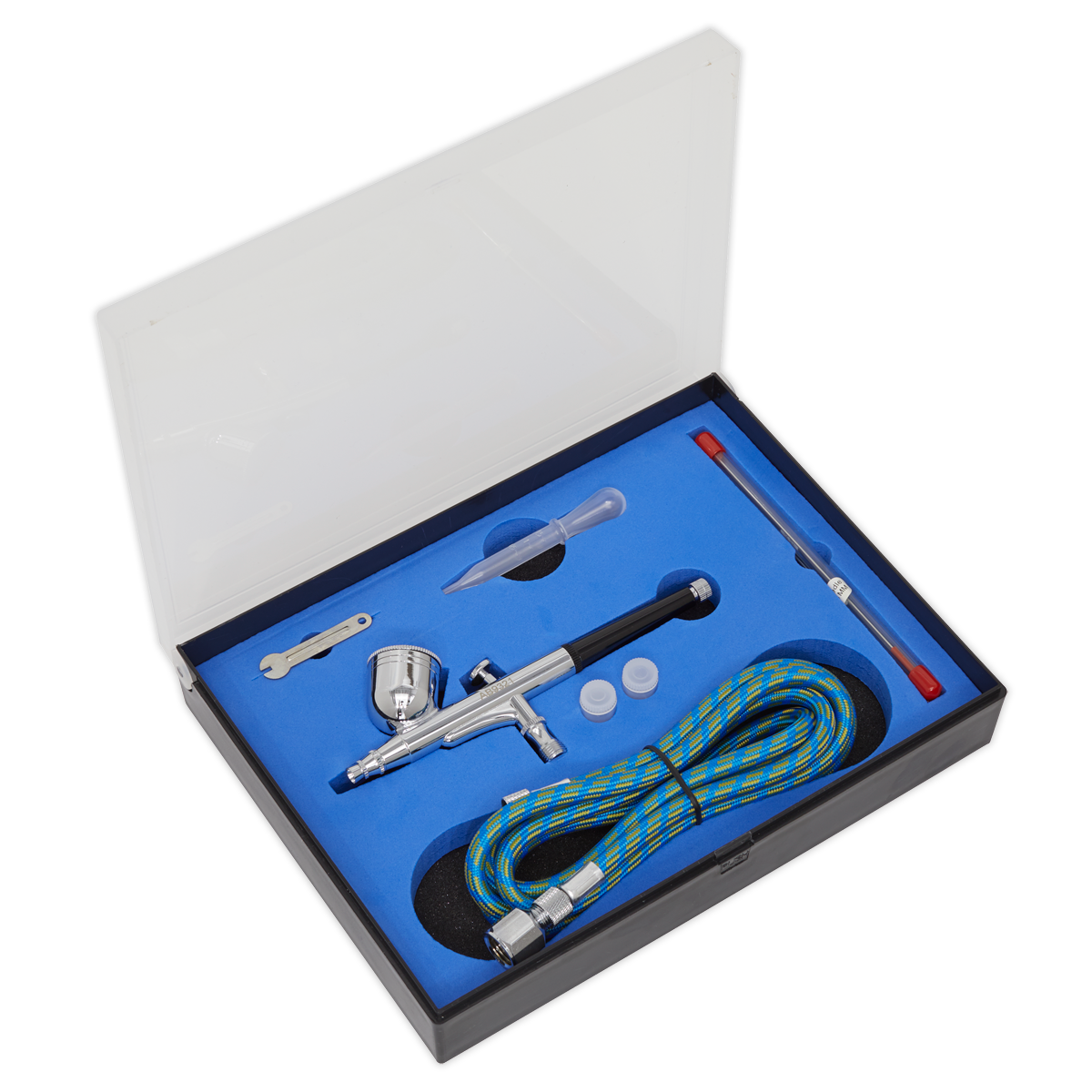 Sealey Gravity Feed Air Brush Kit With Double-Action Trigger 0.3mm Nozzle AB9321