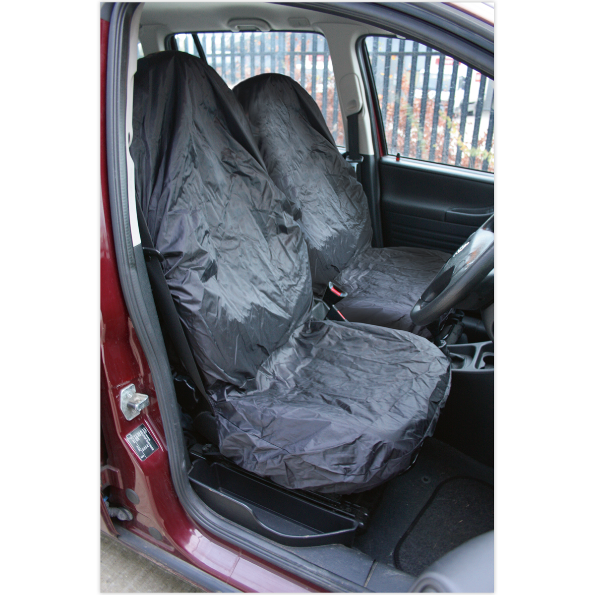 Sealey Front Seat Protector Set 2 Pieces Water-Resistant Lightweight Nylon CSC5